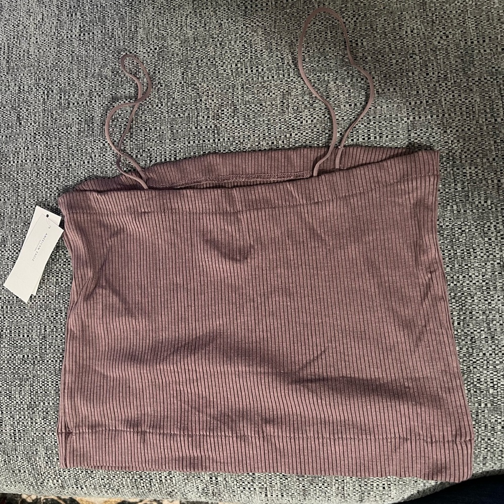 American Eagle Outfitters: brown/purple tank top: size large